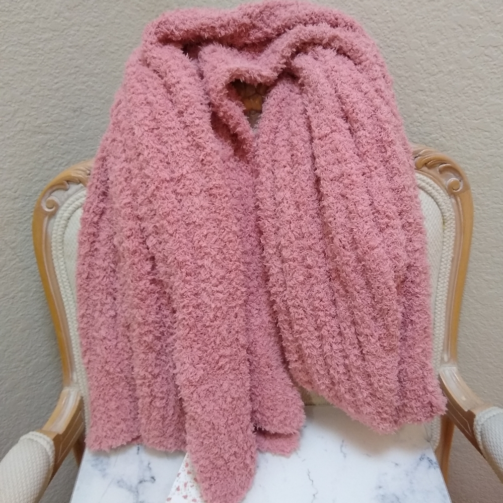 Free People Cloud Rib Oversize Scarf in Blush
